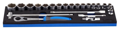[13.964.ECO.19] UNIOR - SET OF SOCKETS 1/2" IN SOS TOOL TRAY