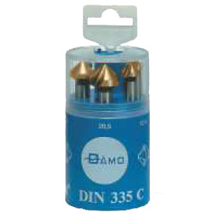 [72.331.005.TIN] PROMEGA PLUS - SET KEGELVERZINKER CILINDRISCH HSSTIN 90° - C