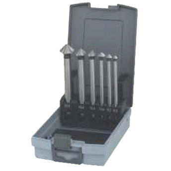 [72.345.000] PROMEGA PLUS - SET COUNTERSINK L 150 MM CYLINDRICAL HSS DIN 335 90°-C