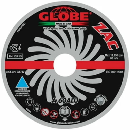 [09.ZAC.125.13.ALU] GLOBE - DISQUE A COUPER ALU