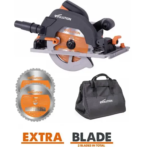 [614.BS.R185CCSX+MUL] EVOLUTION POWER TOOLS - COMBOPACK R185CCSX+ EN ZAAGBLAD MULTIFUNCTIONEEL