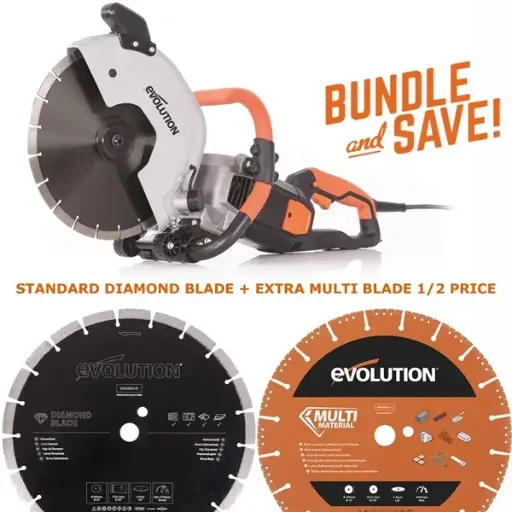 [614.BS.R300DCT.MUL] EVOLUTION POWER TOOLS - COMBO PACK R300DCT + MULTIPURPOSE BLADE