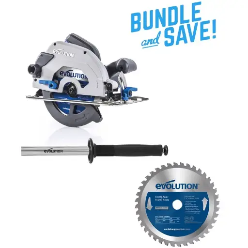 [614.BS.S185CCS.IJ.C] EVOLUTION POWER TOOLS - ENSEMBLE S185CCSL + LAME ACIER + CYCLONE