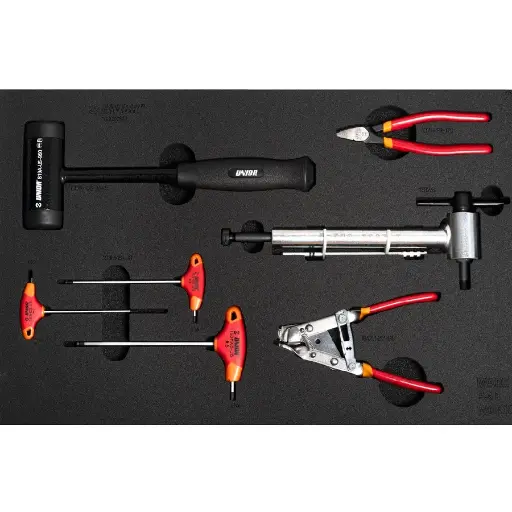 [13.BIKE.1600SOS.21.R] UNIOR BIKE - SET FIETSGEREEDSCHAP IN SOS TOOL TRAY