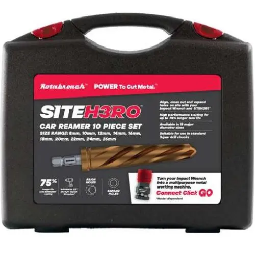 [81.CR.KIT.3] ROTABROACH - SITEH3RO - 10 PIECE CAR REAMER METRIC KIT