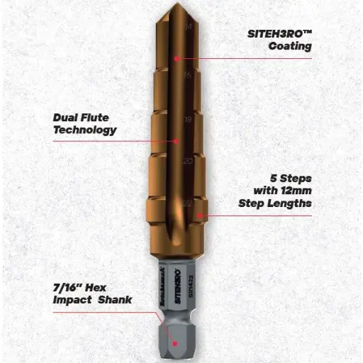 [81.SR.08.16] ROTABROACH - SITEH3RO - STEP REAMER 8MM TO 16MM 