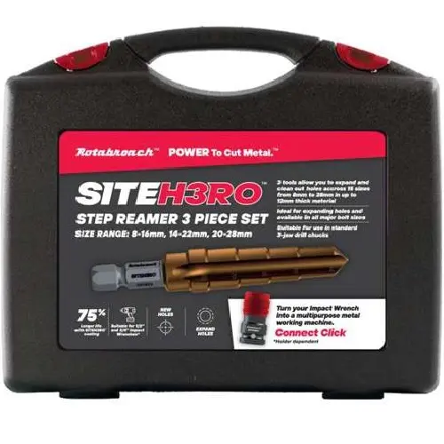 [81.SR.KIT.1] SITEH3RO STEP REAMER 3 PIECE KIT METRIC