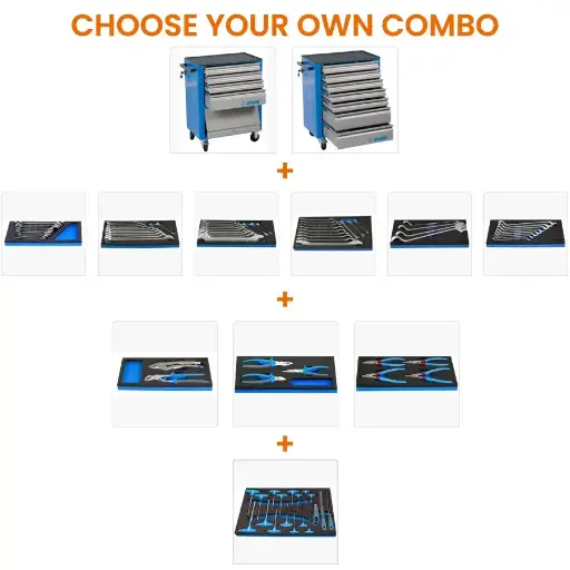 [13.COM.940.EUROSTYLE.KIT1] UNIOR - CHARIOT DE TRAVAIL REMPLI KIT EUROSTYLE 1