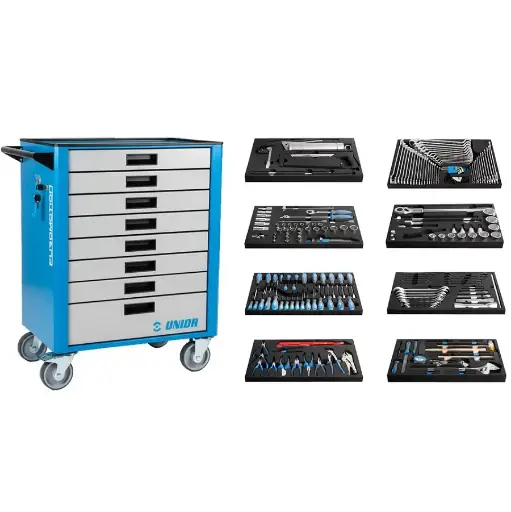 [13.1012.E] UNIOR - KIT D'OUTILS POUR L'ENTRETIEN DES MACHINES LOURDES